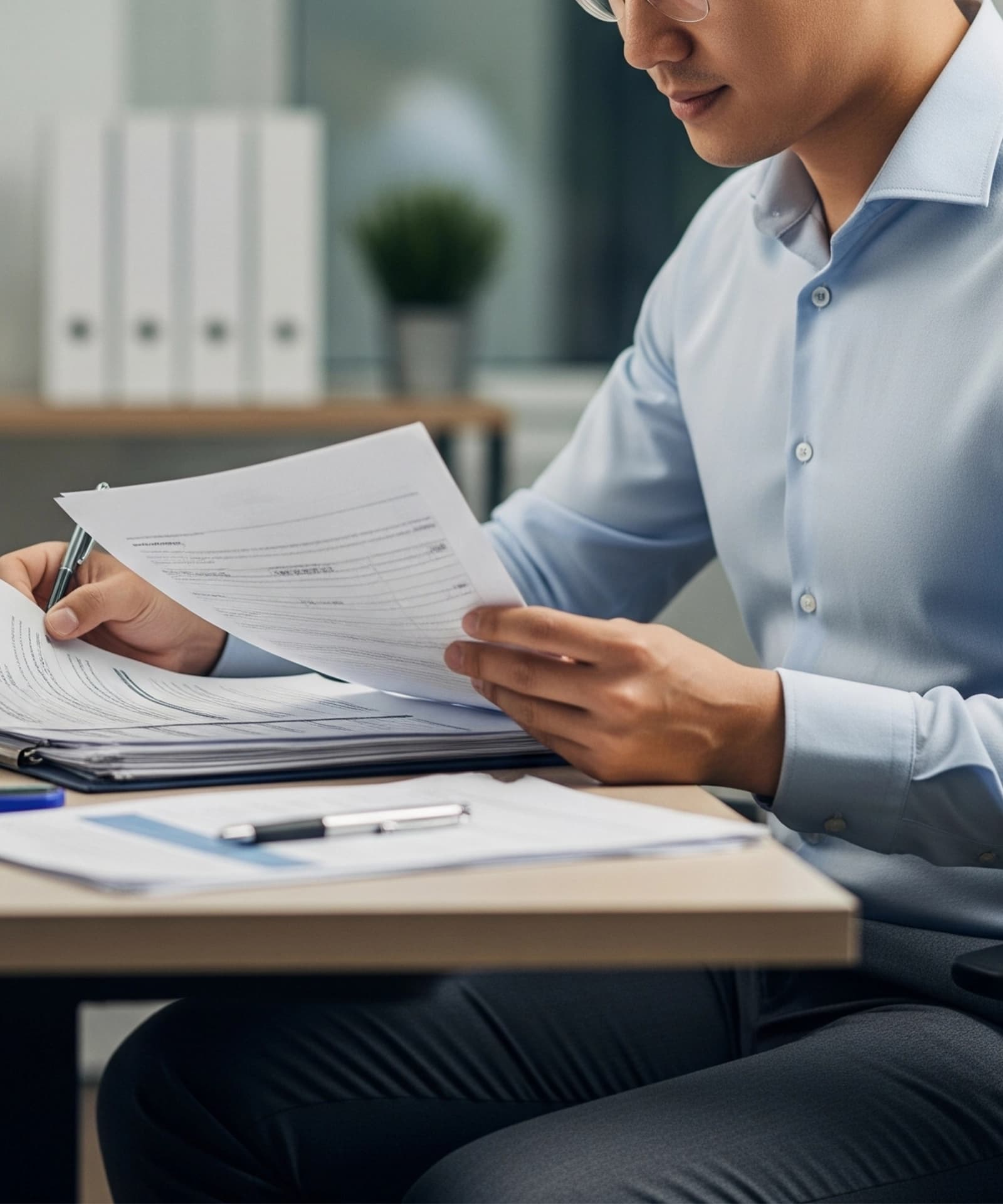 Credit investigator conducting business verification and field assessment